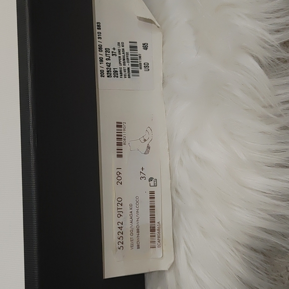 Gucci Velvet GG Malaga Boot Brown 37.5 - Picture 12 of 12